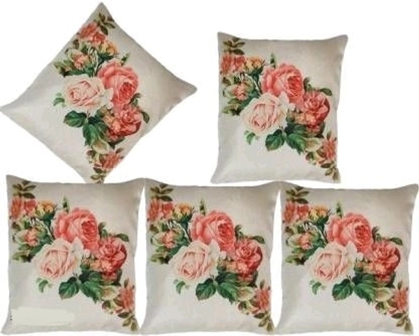 SHIV Enterprises Trendy 3d Floral Printed Set Of 5pieces 16×16 Cushion Cover