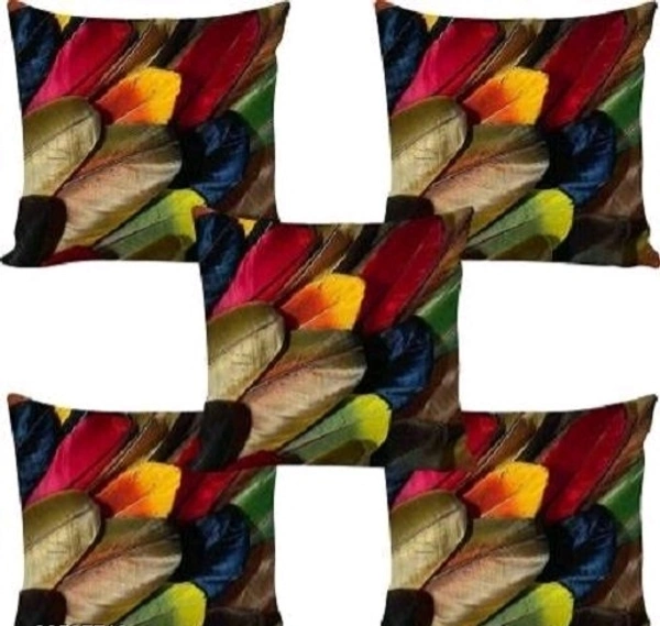 SHIV ENTERPRISES 3D Tulip PrintedCushion Cover 16×16Inch