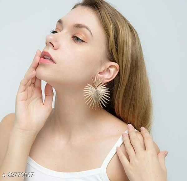 Trendy Artificial Stone & Beads Drop Earing - Free Size, Alloy, pack of 1