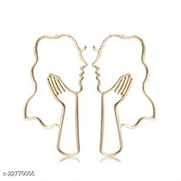 Trendy Artificial Stone & Beads Drop Earing - Free Size, Alloy, pack of 1