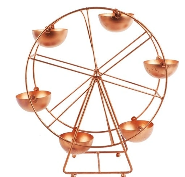 AAMAYA DECORS Handicraft Carrosolle Design Tealight Candle/Diya Holder