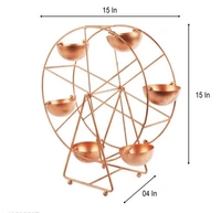 AAMAYA DECORS Handicraft Carrosolle Design Tealight Candle/Diya Holder