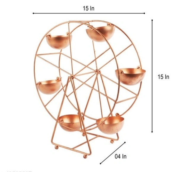 AAMAYA DECORS Handicraft Carrosolle Design Tealight Candle/Diya Holder