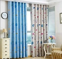 NOBELFAB 3D Printed Polyester Room Darkening Floral Printed Pack of 2 Room/Living Door Curtain 7 Feet /9 Feet with 2 Different Colour - 7 Feet