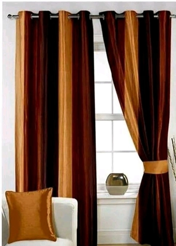 STAMEN Room Darkening 4 Different Sizes Full Length Fancy Modern Door Curtain Pack of 2 - 5 Feet