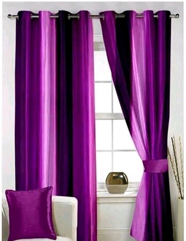 STAMEN Room Darkening 4 Different Sizes Full Length Fancy Modern Red/Pink Door Curtain Pack of 2 - Pink, 9 Feet