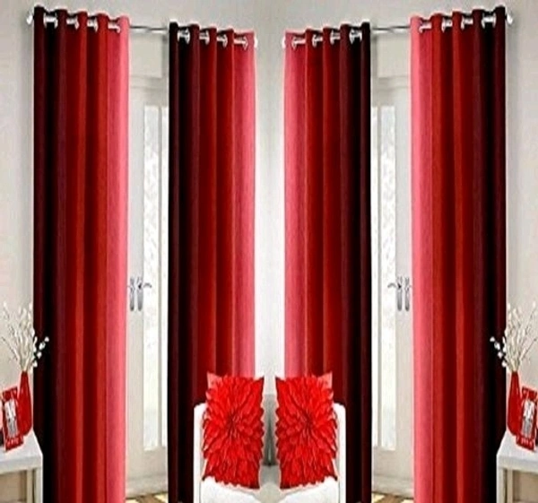 STAMEN Room Darkening 4 Different Sizes Full Length Fancy Modern Door Curtain Pack of 2 - 9 Feet