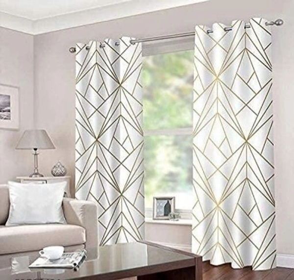 ANMOLFAB Polyester 3D Digital Printed 7Feet Day / Night Room Darkening For Room Living Room Curtain Pack of 2 - 5 Feet