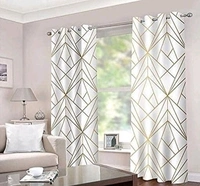 ANMOLFAB Polyester 3D Digital Printed 7Feet Day / Night Room Darkening For Room Living Room Curtain Pack of 2 - 5 Feet