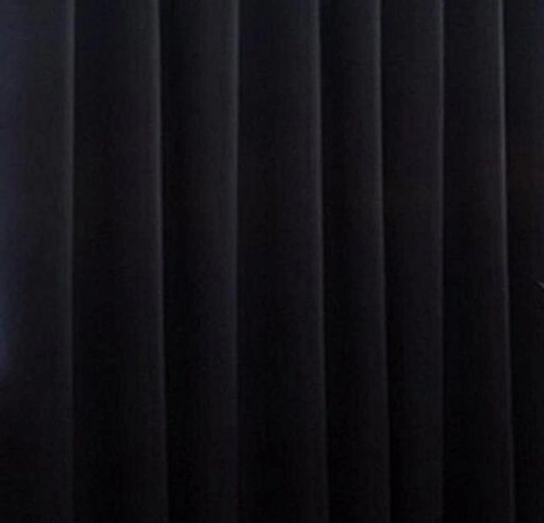 GARG TRAD Polyester Black Plain Day / Night Room Darkening For Window Door Room/Living Room Curtain Pack of 1 - 9 Feet