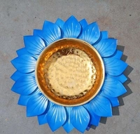 ROYAL HANDICRAFT Metal Lotus Shape Floating Flower /Candle Bowl For Entrance Wedding / Festival /Anniversary /Home Decor Free Shipping - Pink