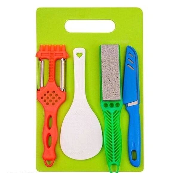 Vemina Traders BPA free Colourful Chopping Board Knife Spatula Combo set - Chopping Boar set