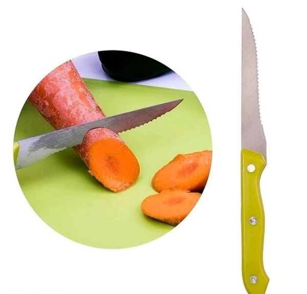 Vemina Traders BPA free Colourful Chopping Board Knife Spatula Combo set - Chopping Board with Knife Scissor Set