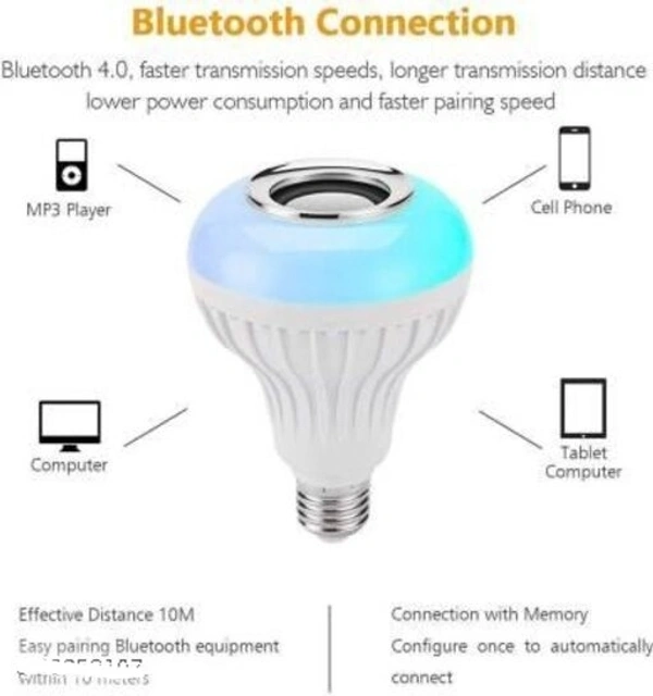 Remote Control LED Light Bulb Colour Changing Bluetooth Bulb Speaker/Bluetooth Home theatre Music For Parties/Home