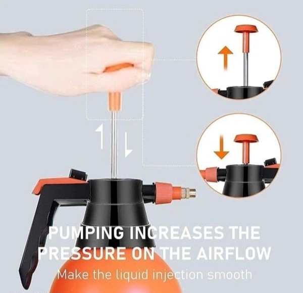 PATEL MART Nicely Neat Water Mister & Spray Bottle For Plants Gardens Kitchen Home, 2 litre HandHeld Sprayer with Adjustable Pressure Nozzle For Pesticides, Planting