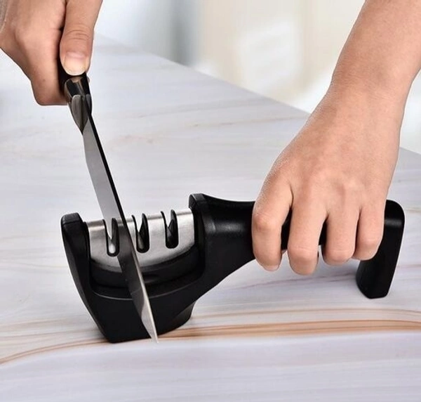 MOBFEST 3 in1 Kitchen Knife Accessories 3 Stag Knife Sharpner Tool Help Repair, Restore , Polish Detachable Blades