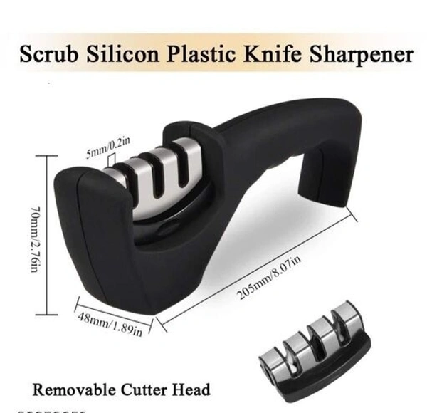 MOBFEST 3 in1 Kitchen Knife Accessories 3 Stag Knife Sharpner Tool Help Repair, Restore , Polish Detachable Blades