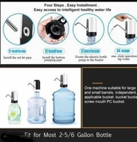 NECBAND Water Bottle Canne Pump Water Dispenser USB Charging Automatic Electric Pump Dispenser with Rechargeable Battery for 20 litre Bottled Universal Fit For 5-6 Bottles