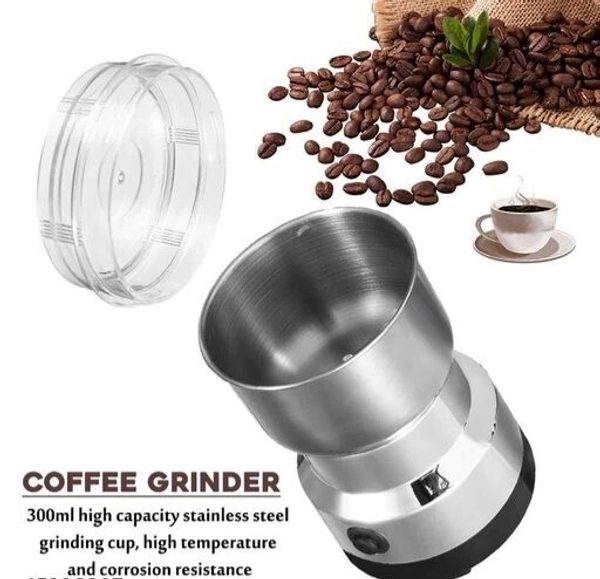 FRUITION RETAIL PVTLTD Stainless Steel Coffee Bean Nuts Spice Grains Grinder Coffee Grinder 150 W with Sharp knife Blade 150g Capacity Grinder Mixer