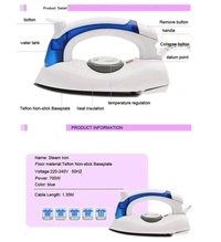 RUSHAAN TRADERS New White Folding Portable Iron Compact Touchup and Perfect Portable Foldable Travel Iron 750W Consumption COLLAR For Indian Plug