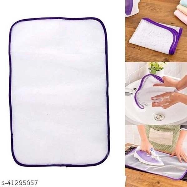 KAAMVIN ASSORTED Ironing Pad Mat Laundry Cloth Pad Heat Scroth Resistant Iron Board Mat Resistant Reusable & Washable for Home Travel Top 40×60 Cm(Random Colour Pack of 2)