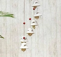 Handcrafted Ceramic Wind White 8 Bells Chime For Outdoor/Indoor/Garden/Bedroom/Balcony/Terrace
