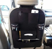 SPACE-KART Car Back Seat Storage PU Leather MultiPack Pocket Organizer Perfect For Organizing Common Travel Accessories