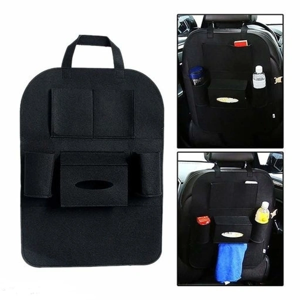 SPACE-KART Car Back Seat Storage PU Leather MultiPack Pocket Organizer Perfect For Organizing Common Travel Accessories