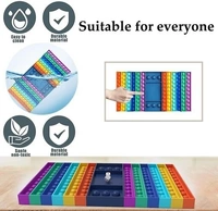 Big PopFidget Popit Rainbow Colour Jumbo Popit with 2 Dice For 2 Players above age 3+ Board Game