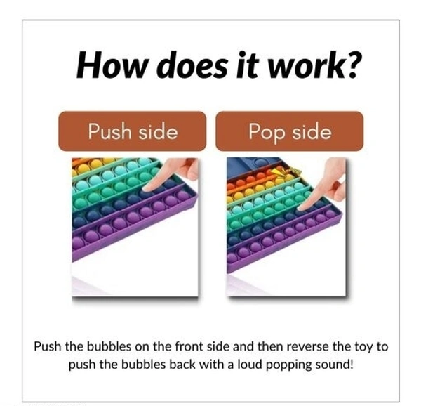 Big PopFidget Popit Rainbow Colour Jumbo Popit with 2 Dice For 2 Players above age 3+ Board Game