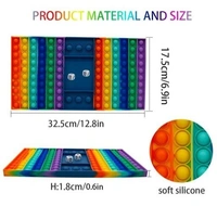 Big PopFidget Popit Rainbow Colour Jumbo Popit with 2 Dice For 2 Players above age 3+ Board Game