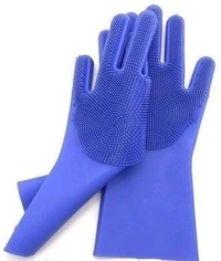 Magic Washing Dish /Cleaning Washing Gloves,Silicon Cleaning Gloves,Silicon Hand Gloves for kitchen/Bathroom/Car Cleaning - pink