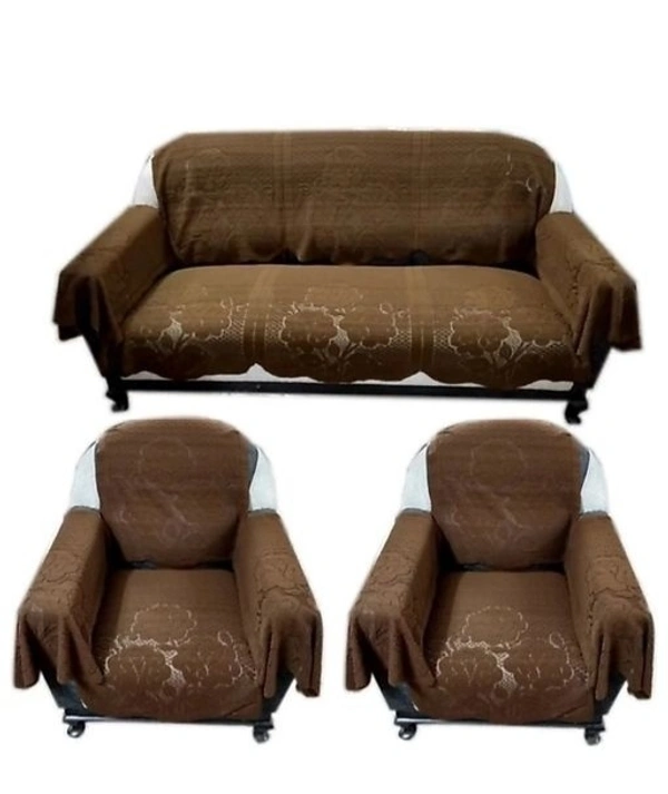 MAHDEV Cotton 16 pièces Floral printed Sofa Set cover - Marroon