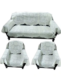 MAHDEV Cotton 16 pièces Floral printed Sofa Set cover - Marroon