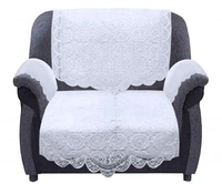 Reversable Cotton 5 Seater Sofa Cover With 6 Pieces Arms cover And 1 Center Table Cover Use Both Side, Living Room, Drawing Room, Bedroom, Guest Room (Set Of17, White) - White