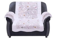 Reversable Cotton 5 Seater Sofa Cover With 6 Pieces Arms cover And 1 Center Table Cover Use Both Side, Living Room, Drawing Room, Bedroom, Guest Room (Set Of17, White) - Floral Printed White