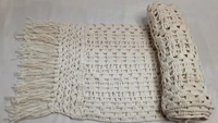 MACRAME Handmade Off White 6 seater 14 × 83 inch Long Table Runner -