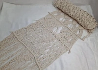 MACRAME Handmade Off White 6 seater 14 × 83 inch Long Table Runner -