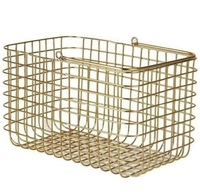 KB Handicraft Rectangle Metal Copper Witoutlid Fruit/Vegetable/Kitchen Organizers Copper colour Basket Basket For Kitchen Living Room