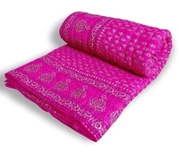 Rajasthani Organic Cotton Singlebed Jaipuri Ac Quilt/Razai - Yellow