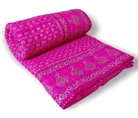 Rajasthani Organic Cotton Singlebed Jaipuri Ac Quilt/Razai - Yellow
