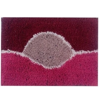 Cotton Antislip Floor Rug for bedroom /Kitchen /Bed side Runner Pack of 2 pcs - Red
