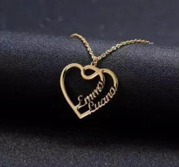 Élite Man Brass & Copper Gold Plated Personalized Customized Pendant Chain Necklace For Women and Girls - Feather