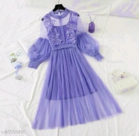 Classic Net Designer Women Kurti - Grey, Net, S, pack of1