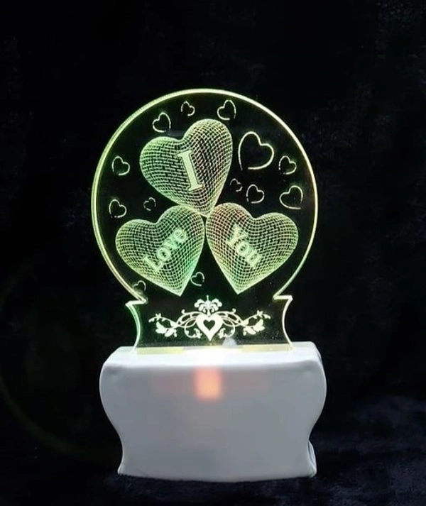 I Love You 3D Illusion LED 7 Colour light Acryclic Light lamp For Valentine Day