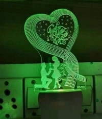 Louve You Forever 3D Illusion LED NIGHT LAMP with 7 Led Colour Changing perfect Gift For You