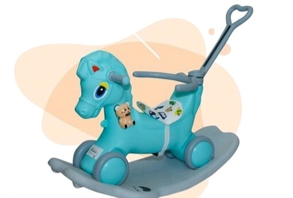 DLX Horse Ride -on Musical Toy Rockers for Kids Rockers Indoors and Outdoors - Sea Green