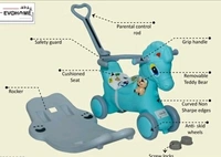 DLX Horse Ride -on Musical Toy Rockers for Kids Rockers Indoors and Outdoors - Sea Green