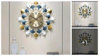 Hanging Metal Decorative Wall clock/Antique Shaped Wall Clock for Home Decor LIVING Room /Bedroom/ Hôtel (Multicolor) - 24 inch