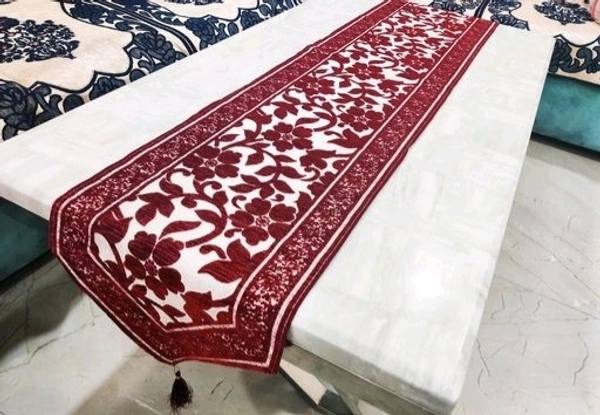 Groki Green Cotton Designer Table runner For Home /Hotel/Party/ Wedding All purpose - Marroon